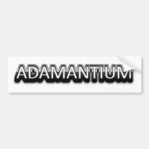 Adamantium Cool Text Bumper Stickers