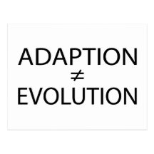 Adaption vs. Evolution Post Card