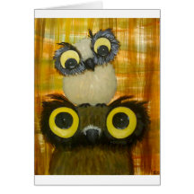 adaptP1040285crop8x10.jpg whimsical owl family Card
