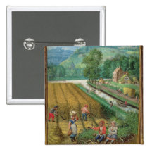Add 18855 September: harvesting, ploughing and sow Pinback Buttons