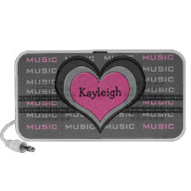 Add Her Name Music and Hearts Doodle Speaker