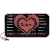 Add Her Name Music and Hearts Doodle Speaker