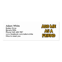 Add me as a friend business card templates