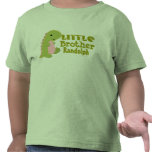 Add Name Little Brother Dinosaur Print T Shirts