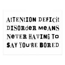 ADD Never Bored Postcards
