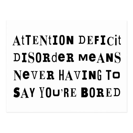 ADD Never Bored Postcards