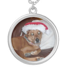 Add Pet Photo Round Sterling Silver Necklace