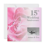 Add Photo 15 Year Wedding Anniversary Invitation