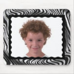 ADD PHOTO TO FRAME -MOUSEPAD-ZEBRA STRIPE