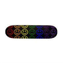Add Text & Images Gifts: Rainbow Smiley Faces Skate Board Decks