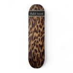 Add text to this cool leopard skateboard
