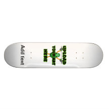 Add text to this cool leopard skateboard