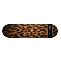 Add text to this cool leopard skateboard
