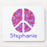 Add Your Name Peace-sign  Mousepad