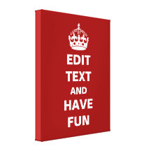 Add your own text here! stretched canvas print