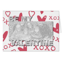 Add your Photo Be My Valentine Cut Out Frame - XOX Cards