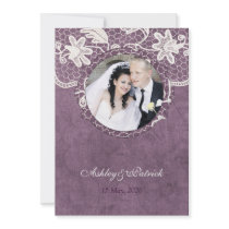 Add Your Photo Lace Bride&Groom Wedding Invite