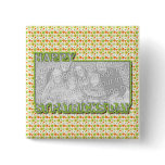 ADD YOUR PHOTO St Pats Cut Out Frame - Circles Pinback Button