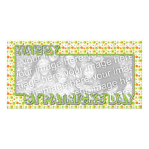 ADD YOUR PHOTO St Pats Cut Out Frame - Circles Custom Photo Card