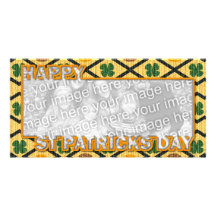 ADD YOUR PHOTO St Pats Cut Out Frame - Clover Photo Card