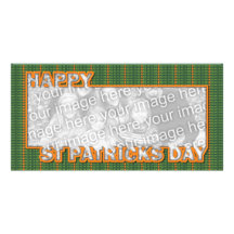 ADD YOUR PHOTO St Pats Cut Out Frame - Kiss Me Photo Greeting Card