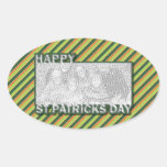 ADD YOUR PHOTO St Pats Cut Out Frame - Stripes Sticker