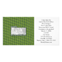 ADD YOUR PHOTO St Pats Cut Out Frame - Weave Customized Photo Card