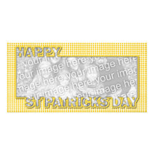 ADD YOUR PHOTO St Pats Cut Out Frame Yellow Clover Photo Cards