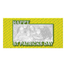 ADD YOUR PHOTO St Pats Cut Out Frame - Yellow Photo Cards