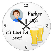 Add Your Photo: 'Time for Beer' Clock