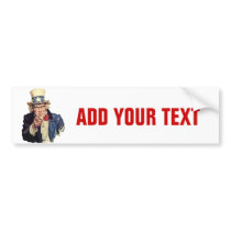 Add Your Text bumper stickers