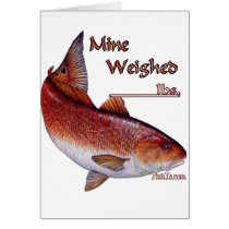 Add your weight-Redfish Greeting Card