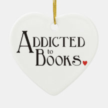 Addicted to Books Christmas Ornament