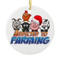 Addicted to Farming Christmas Christmas Ornaments