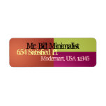 Address Label Brown, Lime Green, Purple, Black