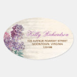 address label - sticker with lilac flowers
