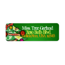 Address Labels Christmas Tree Customizable Image