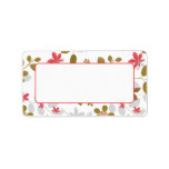 Address Stickers Red Brown Leaves labels