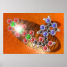 Adenosine triphosphate molecule poster