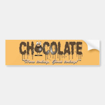 Adesivo ara carro chocolate