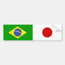 ADESIVO DE CARRO BANDEIRAS BRASIL e JAPÃO