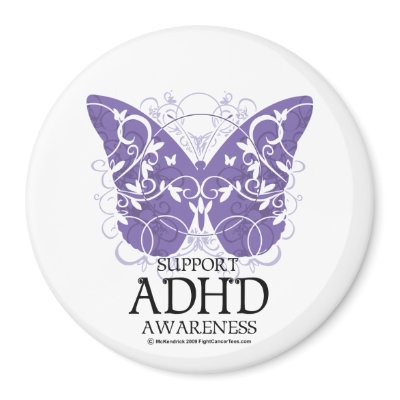 ADHD Butterfly Fridge Magnet by fightcancertees