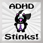 ADHD  Stinks Skunk Awareness Design Posters