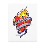 ADHD Tattoo Heart Postcard