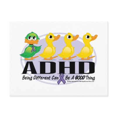 ADHD Ugly Duckling Postcards by fightcancertees