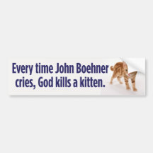 Adhésif pour pare-chocs de cris de John Boehner Adhésifs Pour Voiture