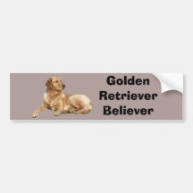 Adhésif pour pare-chocs de golden retriever autocollant pour voiture
