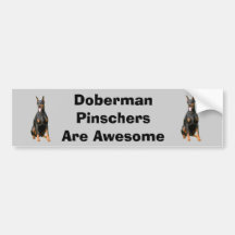 Adhésif pour pare-chocs de Pinscher de dobermann Autocollants Pour Voiture