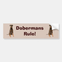 Adhésif pour pare-chocs de Pinscher de dobermann Autocollant Pour Voiture