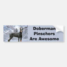 Adhésif pour pare-chocs de Pinscher de dobermann Adhésif Pour Voiture